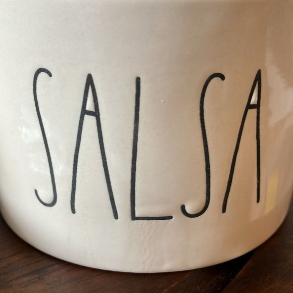 Rae Dunn: Artisan Guac & Salsa Bowl Set- 2 Bamboo Spoons - Picture 4 of 16